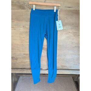 Ibex Woolies Pro Tech Leggings Womens XS Blue Merino Baselayer High Waisted NWT